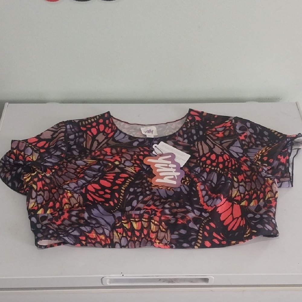 YITTY Multicolor Butterfly Print Top